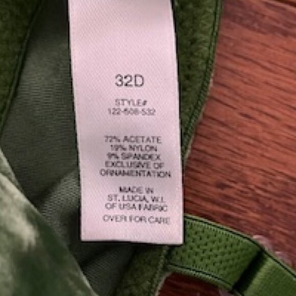 Victoria's Secret Vintage 1990's Velvet Bra - Picture 14 of 16